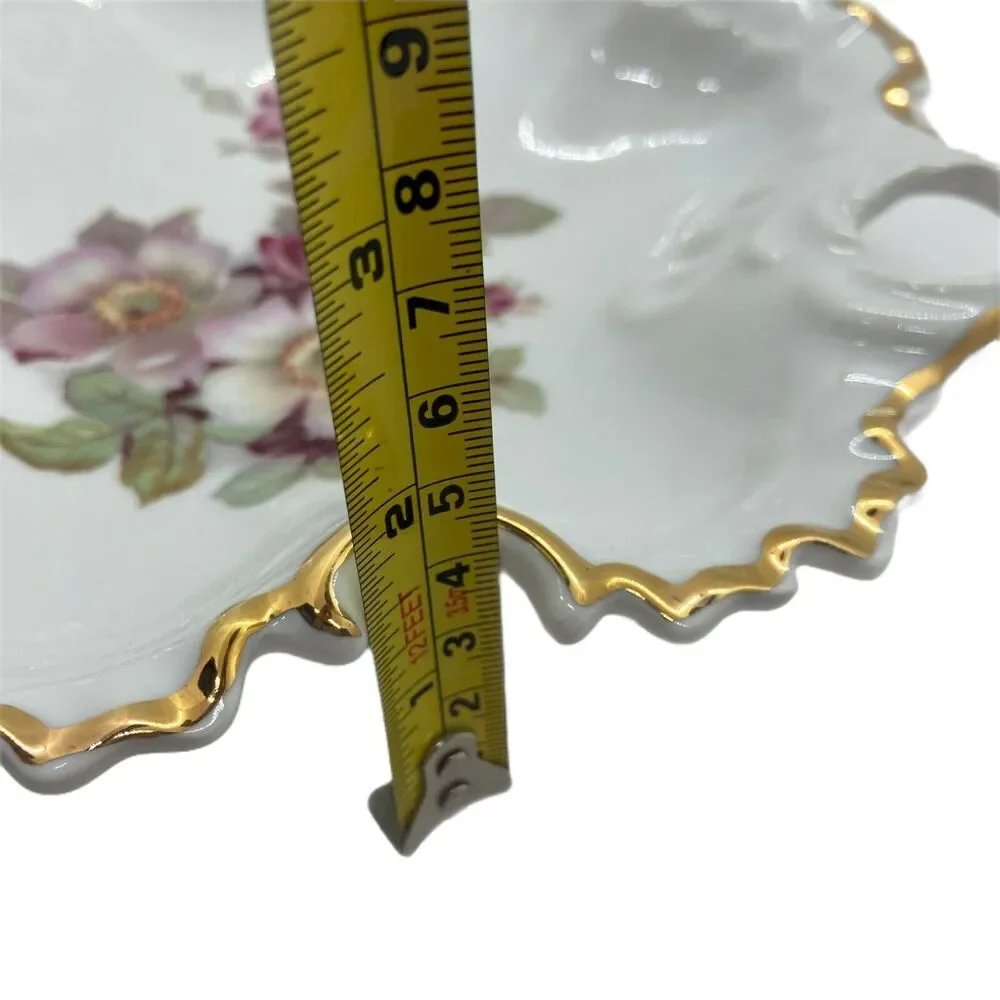 Trinket Nut Dish Vintage Gerold Porzellan Tettau Bavari Floral West Germany